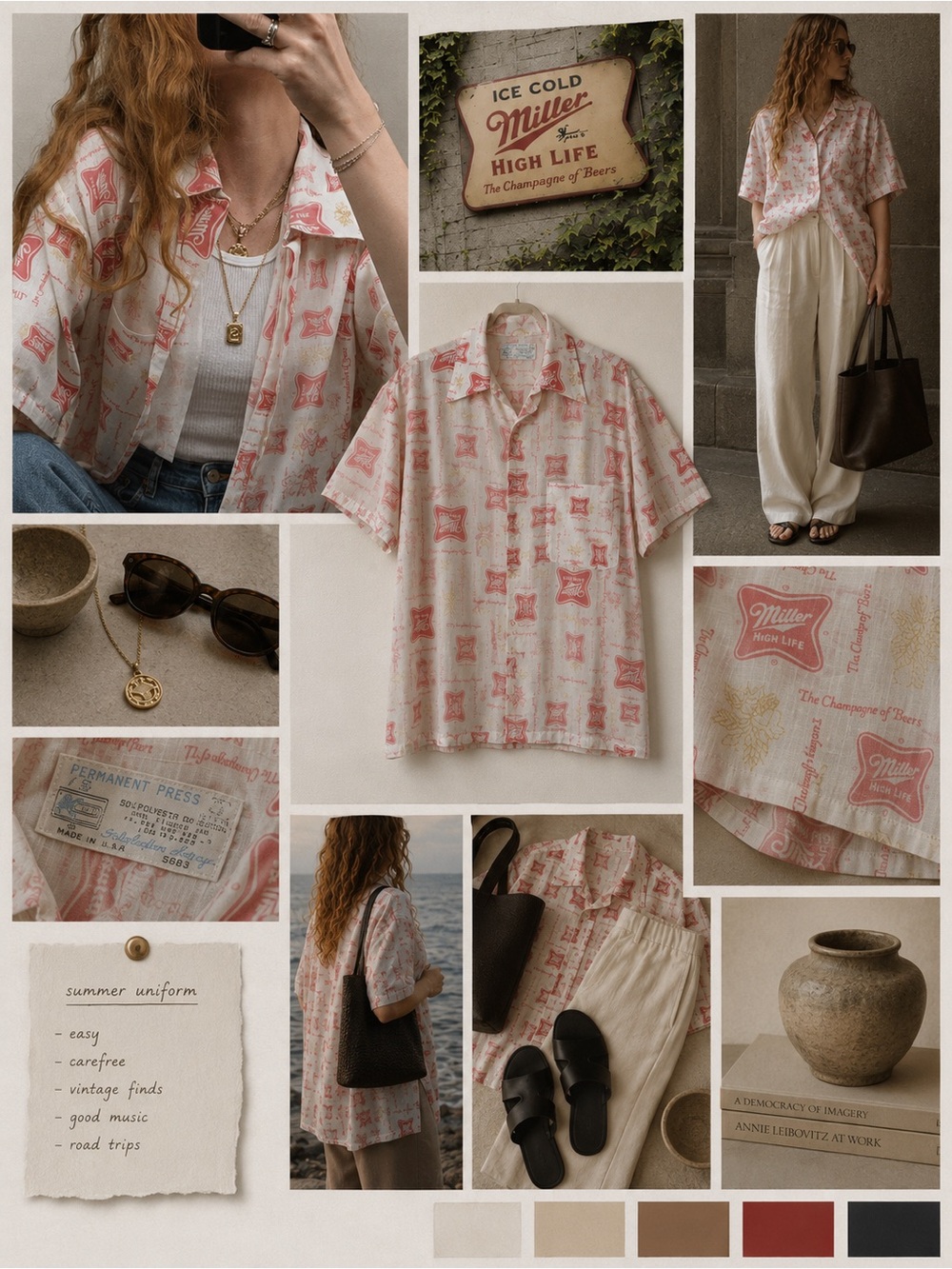 Vintage 1960s Miller Highlife Button Promo Button Down